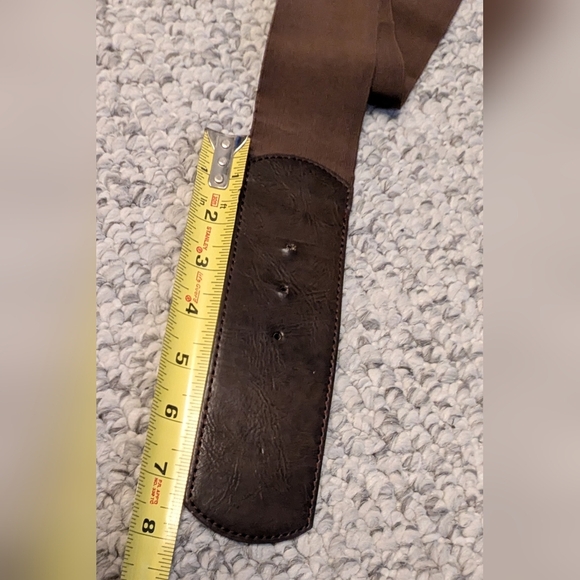 Women's Brown Thick Stretchable Elastic Belt - Picture 9 of 11